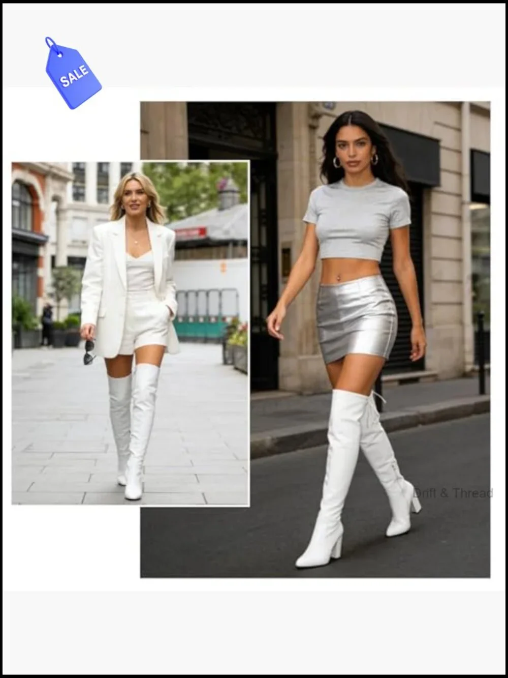 Over the Knee Boots, Thigh High Chunky Heel Lace Up Zipper, Sexy Pointed Toe
